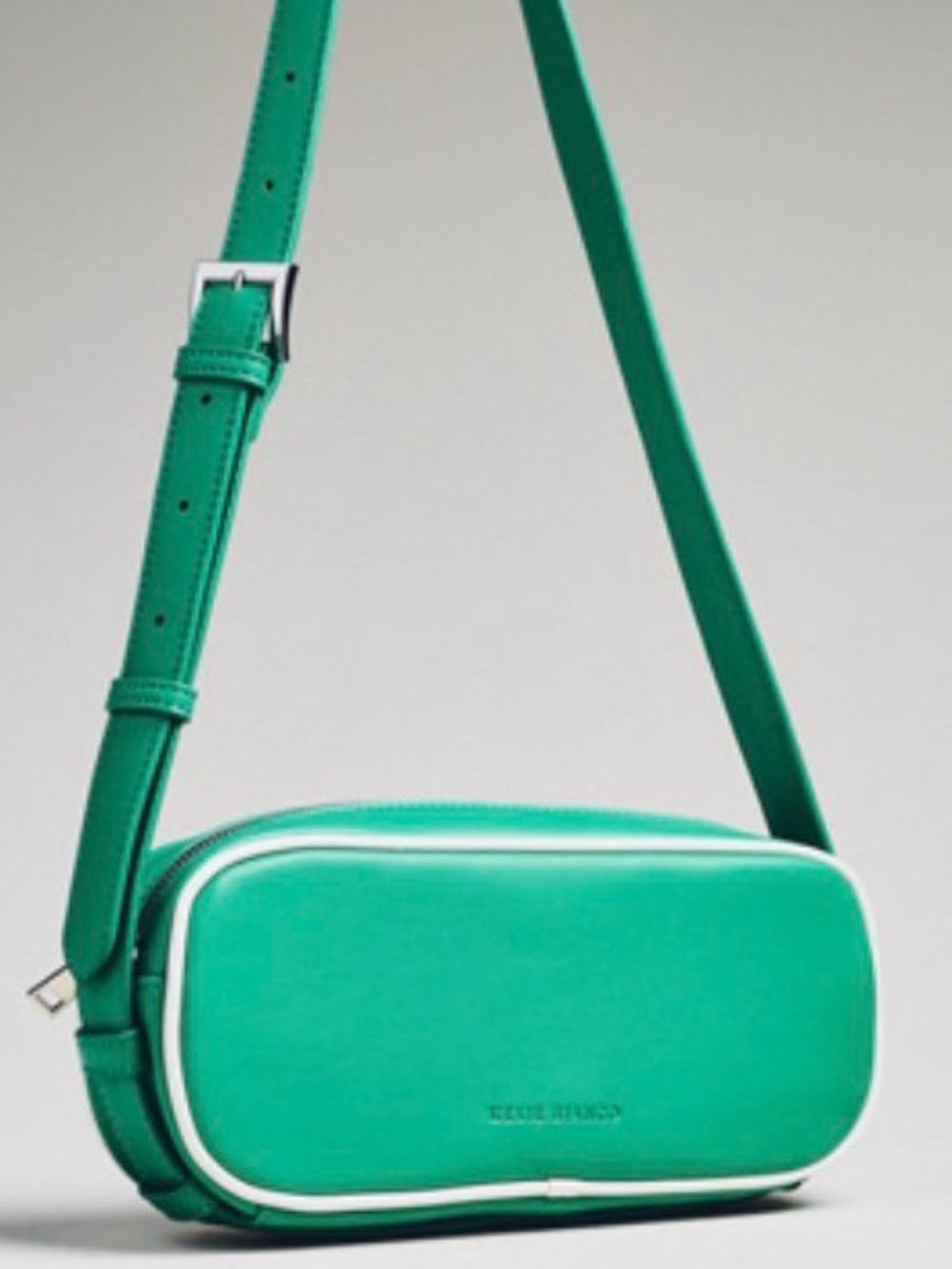 Anthropologie Melie Bianco Vegan Leather Sporty Shoulder Bag Kelly Green New